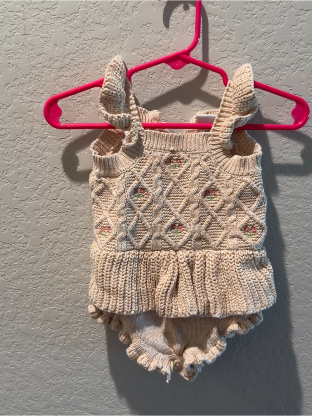 Knit Romper with headband and socks